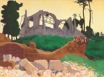 The Church of Souain by Felix Edouard Vallotton